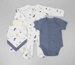 Baby 5 Piece Set with Dinosaur Print