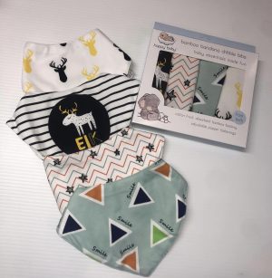 Boys Boxed Bamboo Bibs Gift Set