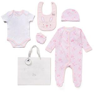Baby 5 Piece Set Pink Bunny