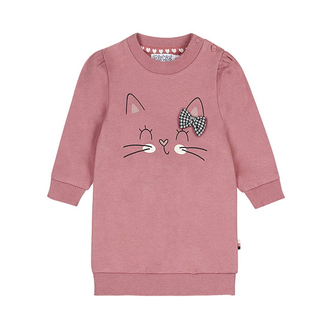 Sweater Dress with Sweet Cat Detail
