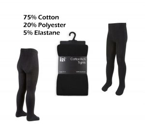 Girls Cotton Rich Navy Tights