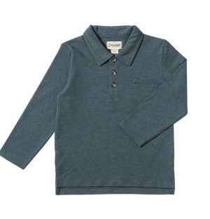 Me & Henry Long Sleeve Polo Shirt Navy