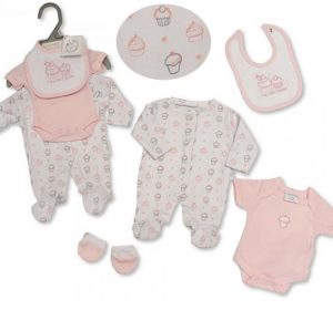 Tiny Baby Premmie Baby Girl 4 Piece Set "My Little Cup Cake"