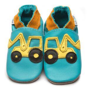 Inch Blue Leather Baby Shoes Big Digger