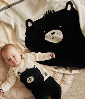 Fable and Bear Organic Cotton Bear Blanket