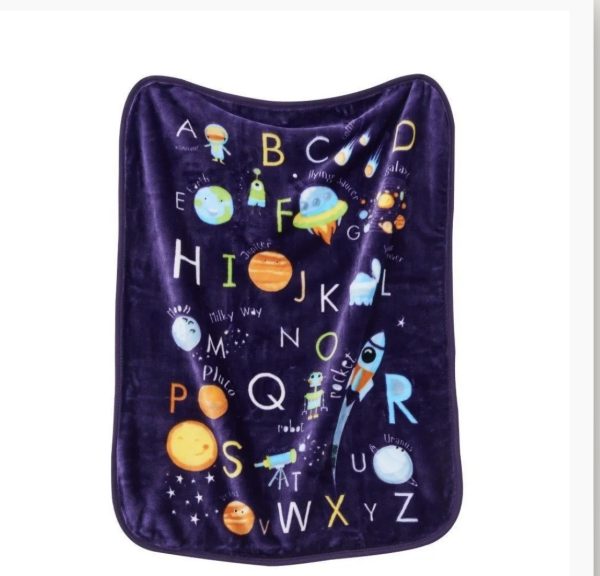 Soft Fleece Baby Blanket ABC Space - Image 2