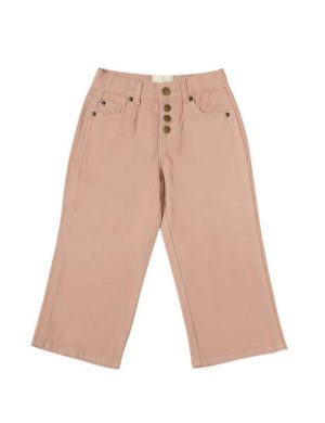 Vignette Wide Leg Cropped Pants Pink