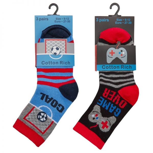 3 Pairs of Older Boys Socks - Image 2