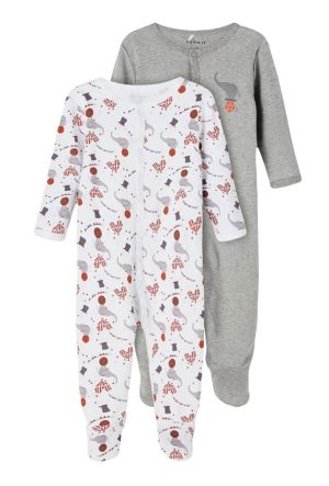 Organic Cotton 2 Pack Baby Sleep Suits