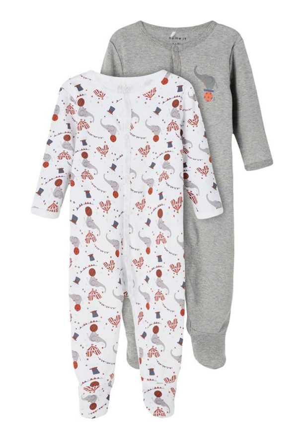 Organic Cotton 2 Pack Baby Sleep Suits