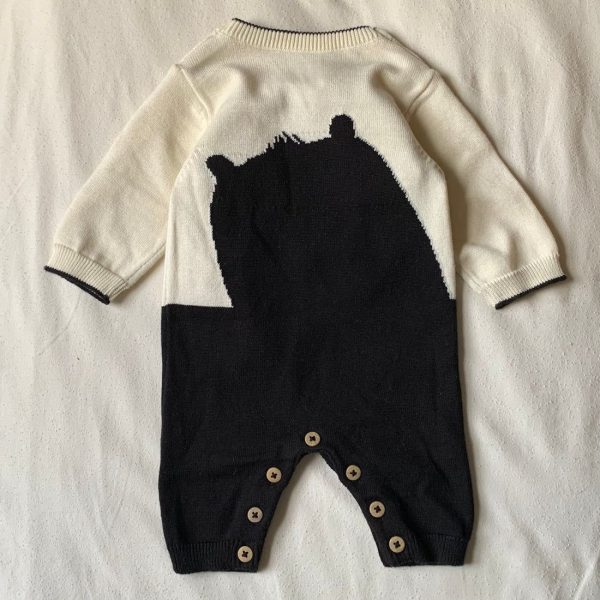Fable and Bear Cute Organic Cotton Bear Romper - Image 3