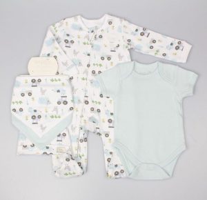 Baby 5 Piece Set with Farmyard Print