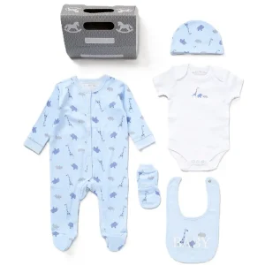 Baby 5 Pieces Gift Set - Blue zoo