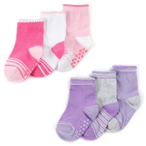 3 pairs of Baby Girls/Toddler Gripper Socks - Image 2
