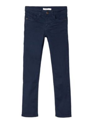 X-Slim Fit Navy Twill Pants 'Theo' Name It