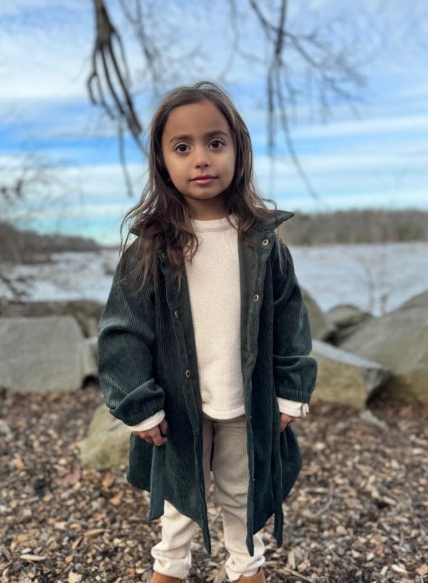 Vignette Shannon Coat Dress in Pine Green - Image 3